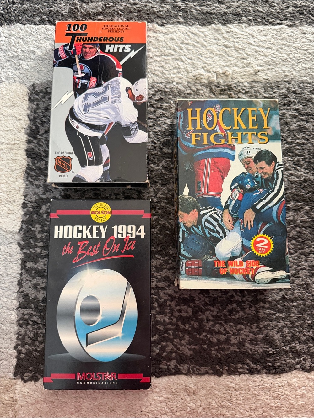 NHL hockey highlight VHS tapes: Fights, Hits, Best on Ice! GUC!